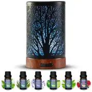 Oil Diffuser with Essential Oils Set – Aromatherapy Oil Diffuser 150ml with 6...