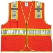 Tingley V73859.L-XL Job Sight High-Visibility Two-Tone Vest 100% Polyester Mesh Large/XL Hi/Vis Orange