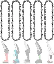 Abroman (5 PACK) 4 Inch Mini Chainsaw Chain Replacement for Cordless Electric Portable All 4 inch Mini Chainsaw Guide Saw Chain for Branch Pruning Tree Trimming Wood Cutting