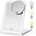 Lighted Travel Mirror 10X Magnification 72 LED Stepless Dimming Portable