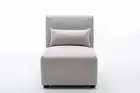 Foret 1pc Sofa Modular Extension Lounge Couch Fabric Seater Chaise Beige