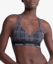 CALVIN KLEIN Women's Modern Cotton Holiday Padded Bralette QF7781 NEW with TAGS