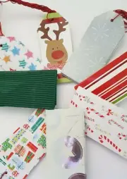 9CM X 4 CM RECTANGE CHRISTMAS GIFT TAGS HEAPS TO PICK FROM BY MORGAN & FINCH