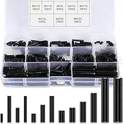 Fxvhojq 400Pcs Roll Pin Assortment Set Carbon Steel Slotted Spring Pins Hardware Kit Metric M1.5/M2/M2.5/M3/M4/M5/M6 for Electrical Appliances