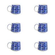 6x LVD Ceramic Tea/Coffee Mug Santorini Home/Kitchen Drinkware 9cm Assorted