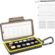 USB Flash Drive & Memory Card Case Storage, Thumb Drive Jump Drive Pen Drive Holder Organizer for 12pcs USB + 24pcs SD Card/Nintendo Switch Card/Sony PSV Card/CFexpress Type A Card