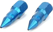 Fdit All Steel Grease Gun Nozzle 2 Pack Fine Workmanship Strainer Design Durable Nozzle for Grease Gun Fittings, Labor-Saving Tool (Blue)
