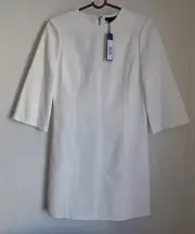 $295 alice + olivia GEM Shift dress Off White Mini Womens Size 4