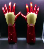 IN US! Iron Man Cosplay Laser Armor Arm LED Light Gloves Left+Right Hands Gift