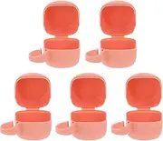 Kisangel Soother Holder Case 5pcs Pacifier Case Pacifier Holder Case Plastic Pacifier Clip Binky Holder Case Pacifier Box Pacifier Accessories for Home Travel Outdoor Baby Bib Baby Soothers