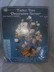 Vintage Tidbit Tree Decorative Server NOS Appetizer Meats Cheese Hong Kong