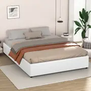 ALFORDSON Bed Frame Gas Lift Storage Mattress Base White - Double Size