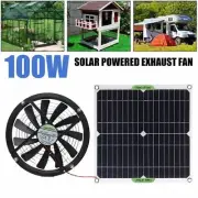 10W/100W Outdoor Solar Powered Panel Exhaust Roof Attic Fan Air Ventilation Vent