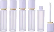UPSTORE 5 Pcs 8ml White Lip Gloss Tubes Empty Refillable Plastic Lip Gloss Containers Bottle Vials for Women DIY Homemade Lipstick Makeup Storage, White, 8ml