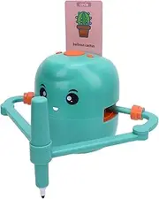 Smart Drawing Robot for Kids, Montessori Educational Drawing Robot, Magic Painting Toy with 100 Word Cards & 16 Color Pens, 5+ Year Old Boys Girls (Pink) (Light Green)