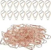 100pcs Paper Clips Drop Shaped Paper Clips File Clips Totority Paper Folder Office Document Clips, Creative Paper Clips Document Paper Clips Metal Folder