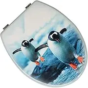 Soft Close Toilet Seat Cover,Noisy Free Resin Heavy Duty Toilet Lid,Family Toilet Seat for U V O Type Top Fix Fittings