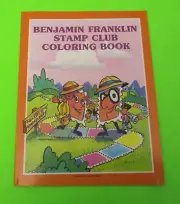 NOS VINTAGE 1989 USPS BENJAMIN FRANKLIN STAMP CLUB COLORING BOOK ~ UNUSED!