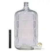 Home Brew Ohio 6 Gallon Glass Carboy with Drilled Bung, Three-Piece Airlock and