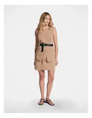 [Decjuba] Kara Button Through Waistcoat in Beige