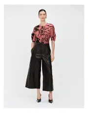 [Veronika Maine] PEACH LILLIES BUTTON TOP