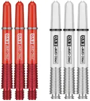 2 Sets Target Pro Grip Evo Short Dart Shafts – Ships w/ Tracking – Red Silver