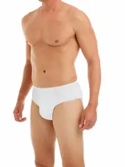 Underworks Mens Disposable 100% Cotton Underwear For Travel - Hospital Stays - Emergencies White 2X