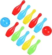 HANABASS Children's Bowling Toy 1 Set Plastic Bowling Set for Family Fun Random Color