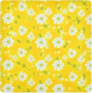 ODAWA Camera Protective Cover White Daisies Yellow Self-Adhesive Cloths 17.7"x17.7" Magic Self-Adhesive Cloths for Camera, Lens, Laptop