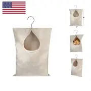Clothespin Bag - 11" x 15" - Holds 100 Medium-Sized Clothes Pins, Durable Can...