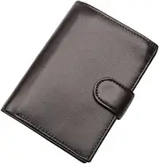 [KXUISDUJ] Men's Genuine Leather Money Clips Money Organizers RFID Blocking Wallets (Color : Black), Black