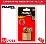 NEW Master Solid Brass Body Lock 40mm Diamond Brass Padlock #140DAUW + Free Ship