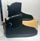 Koolaburra By UGG Suede Snow Boot Womens Remley Mini 1105809 Black Size 9