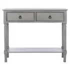 SAFAVIEH Haines 13 in. Distressed Gray Rectangle Wood Console Table with Drawer