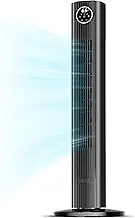Tower Fan for Bedroom, Standing Bladeless Fan that Blows Cold Air for Home, 85° Oscillating Quiet Cooling Floor Fans with Remote, 12H Timer, 23ft/s Velocity, 3 Speeds, 4 Modes, 36 inch (Black)