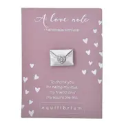 Gibson Gifts Equilibrium Silver Pin/Brooch Love Note Women/Girls Accessory
