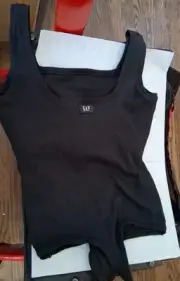NWT Gap GapBody Women's Super Stretch Shorty Bodysuit 43GPW01040 Black Size Med