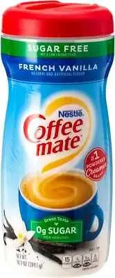 Nestle Coffee Mate French Vanilla Sugar Free Powder Creamer 10.2 Ounce