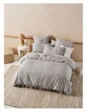 [Linen House] Ferrara Quilt Cover Set in Charcoal