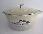 BAUMALU Round Casserole Enamelled Cast Iron Ø25 cm (9.8") Ivory Cream 2-tone NEW