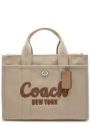 Coach Cargo Logo-embroidered Canvas Tote - Beige ONE SIZE