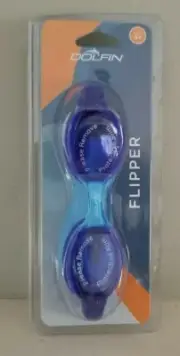 Blue Dolfin Low Pro Silicone Anti Fog Goggles Age 4+ NIP Youth Swimwear UVA UVB