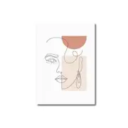 Abstract Visage Canvas Simple Modern Woman Print Decor Wall Art Posters & Prints