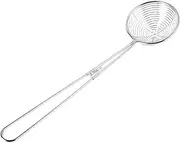 Luxshiny Stainless Steel Strainer Ladle with Handle Fine Mesh Skimmer Spoon for Efficiently Scooping Pearls Jelly and Fruits Essential Kitchen Tool for Cooking and Frying