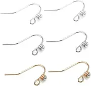 [NIYANGLE] 20pcs Diy U-shaped Ear Hooks Rhinestone Inlaid Earring Accessories Fashion Jewelry Supplies for Women