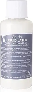 Go Ho Liquid Latex SFX Makeup(1 oz),Halloween Monster Zombie Makeup,Quick Drying Multi-Purpose Liquid White Face Paint for Scar Cut Wound Peeling Skin Wrinkles Stipples Burns Blisters,Clear White