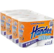 Handee Ultra Double Length Paper Towel (120 Sheets per roll), White 8 count