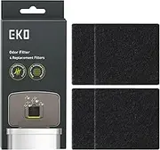 EKO Odor Filter Refills for Trash Can and Compost Bin, Activated Charcoal Deodorizer, Strong Charcoal Odor Absorber, Pack of 4 Replacements