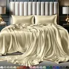Satin Sheets King Size Set 4 Pcs - Silky & Luxuriously Soft Satin Bed Sheets