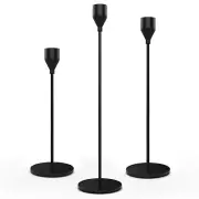 Set of 3 French Candlestick Holders for Taper Candles for Home Décor, Wedding